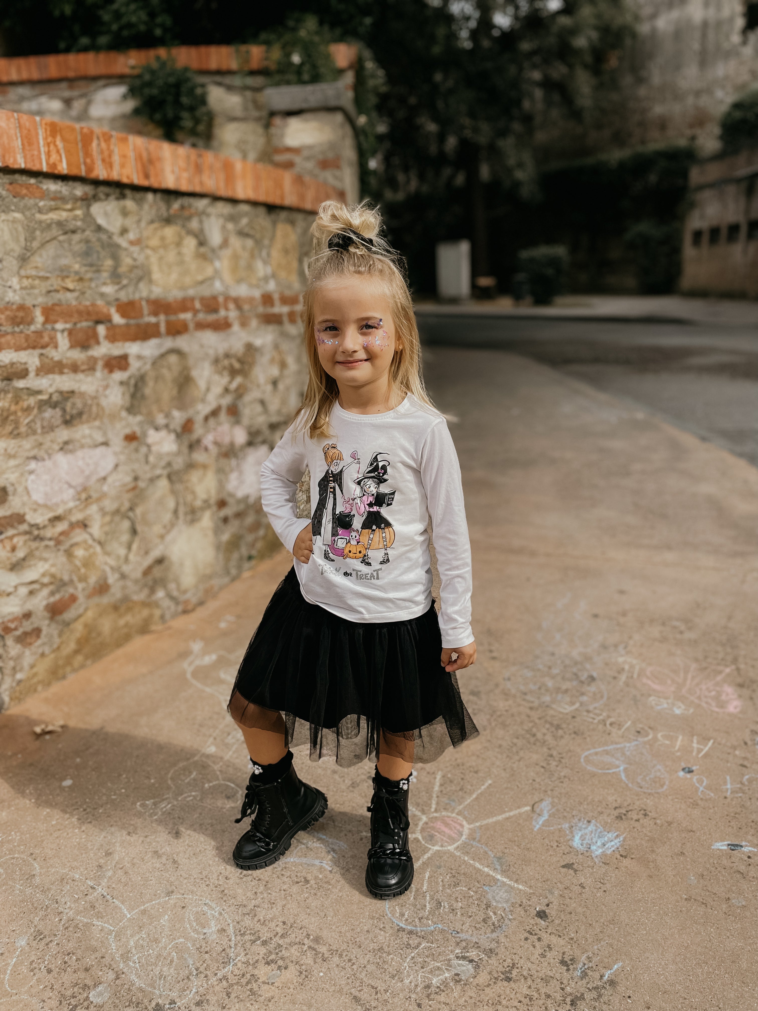 Falda de niña negro Charanga