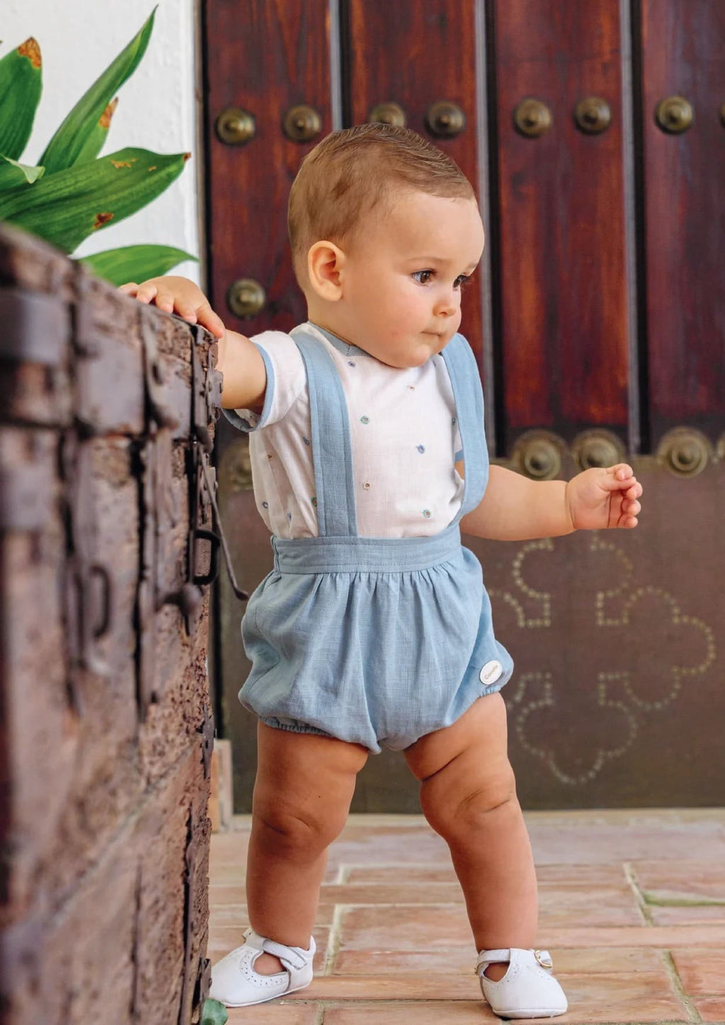 Conjunto ranita topo celeste bebé niño