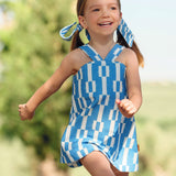 Vestido tirantes azul niña
