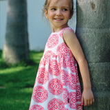 Vestido niña boho fresa