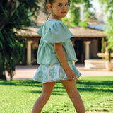 Falda niña verde vuelo