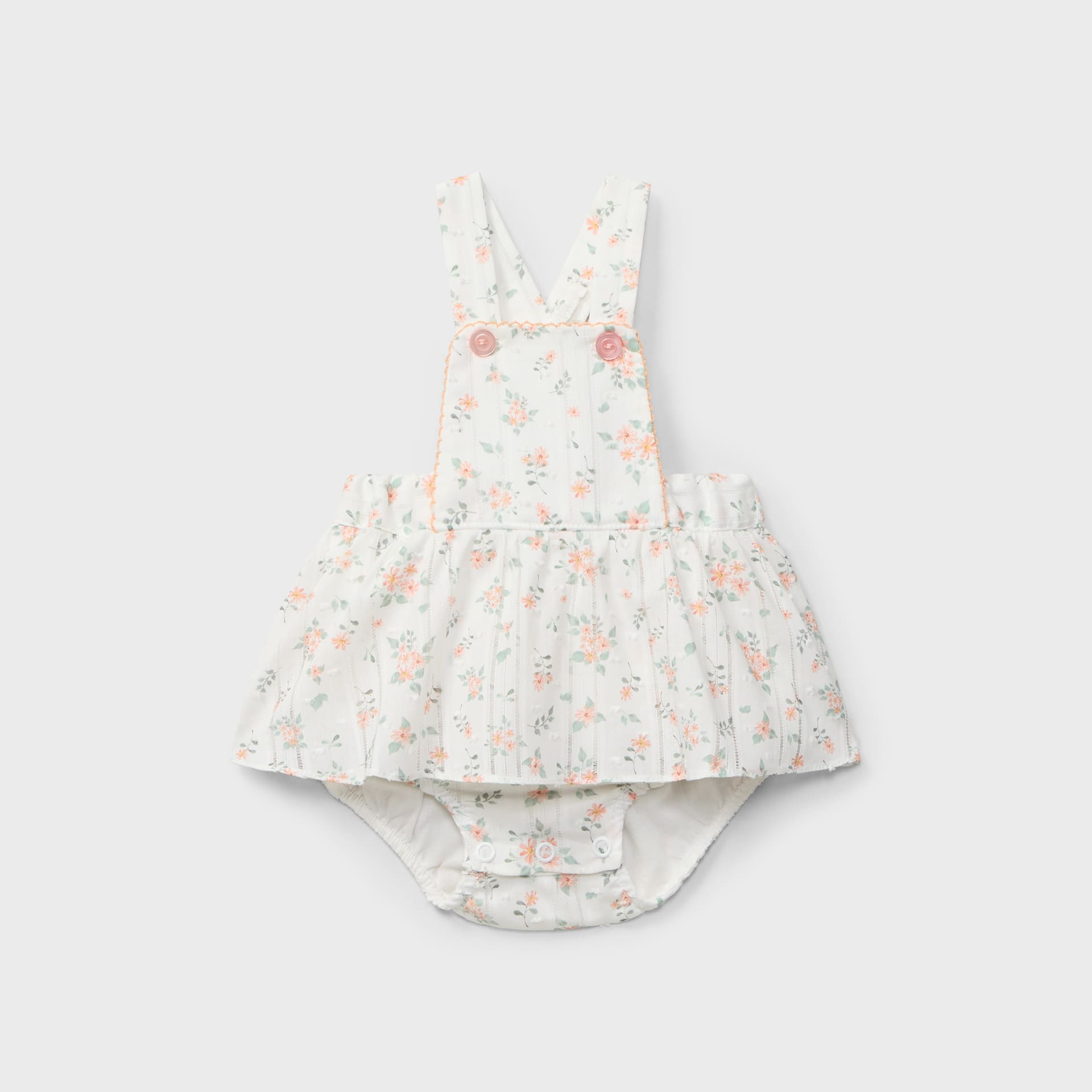 Peto floral con volante recién nacida | Dr. Kid by Charanga