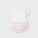 Conjunto bicolor camiseta braguita tricot recién nacida