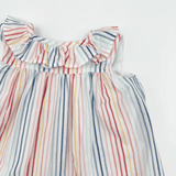 Conjunto vestido y braguita de rayas bebé niña