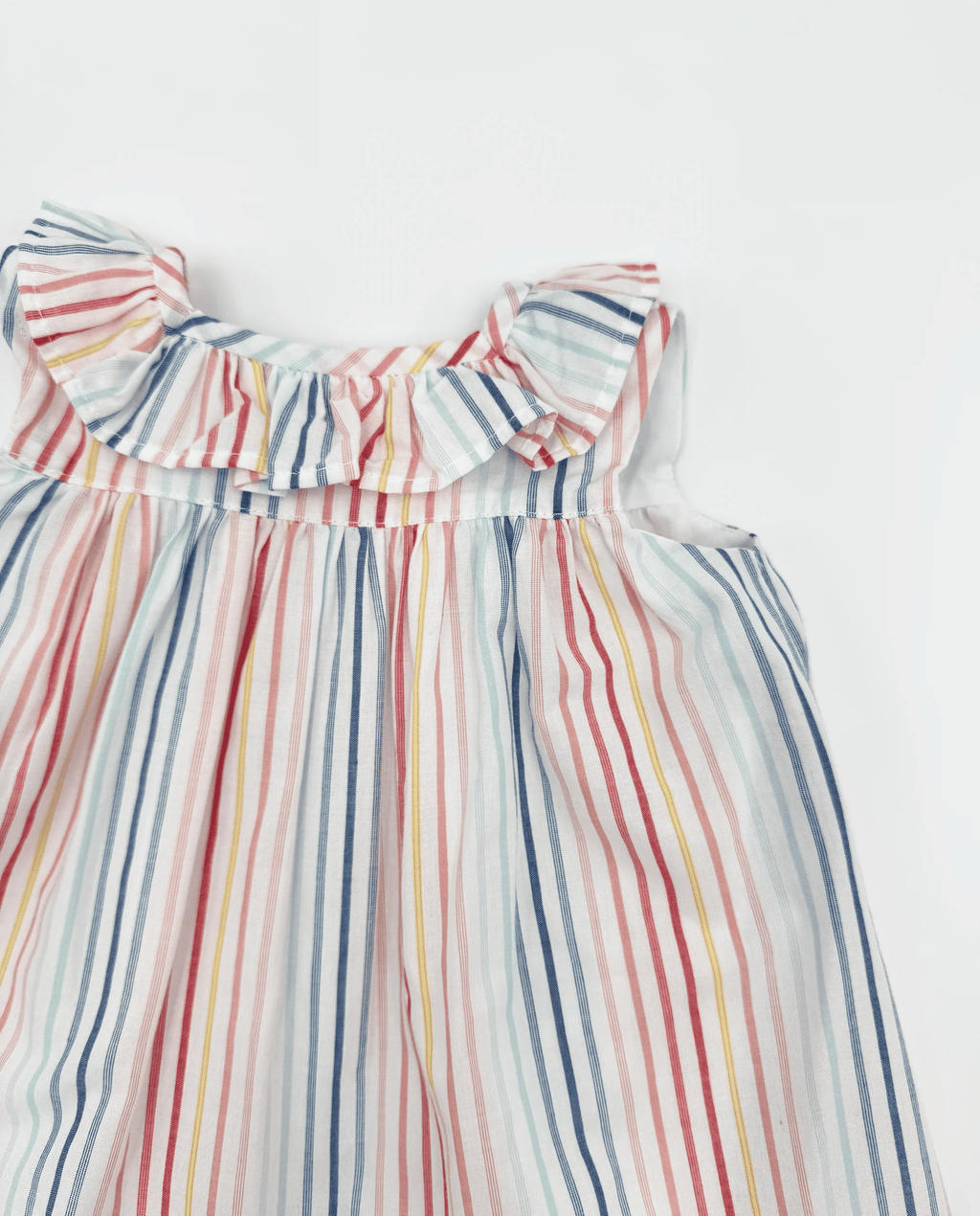 Conjunto vestido y braguita de rayas bebé niña