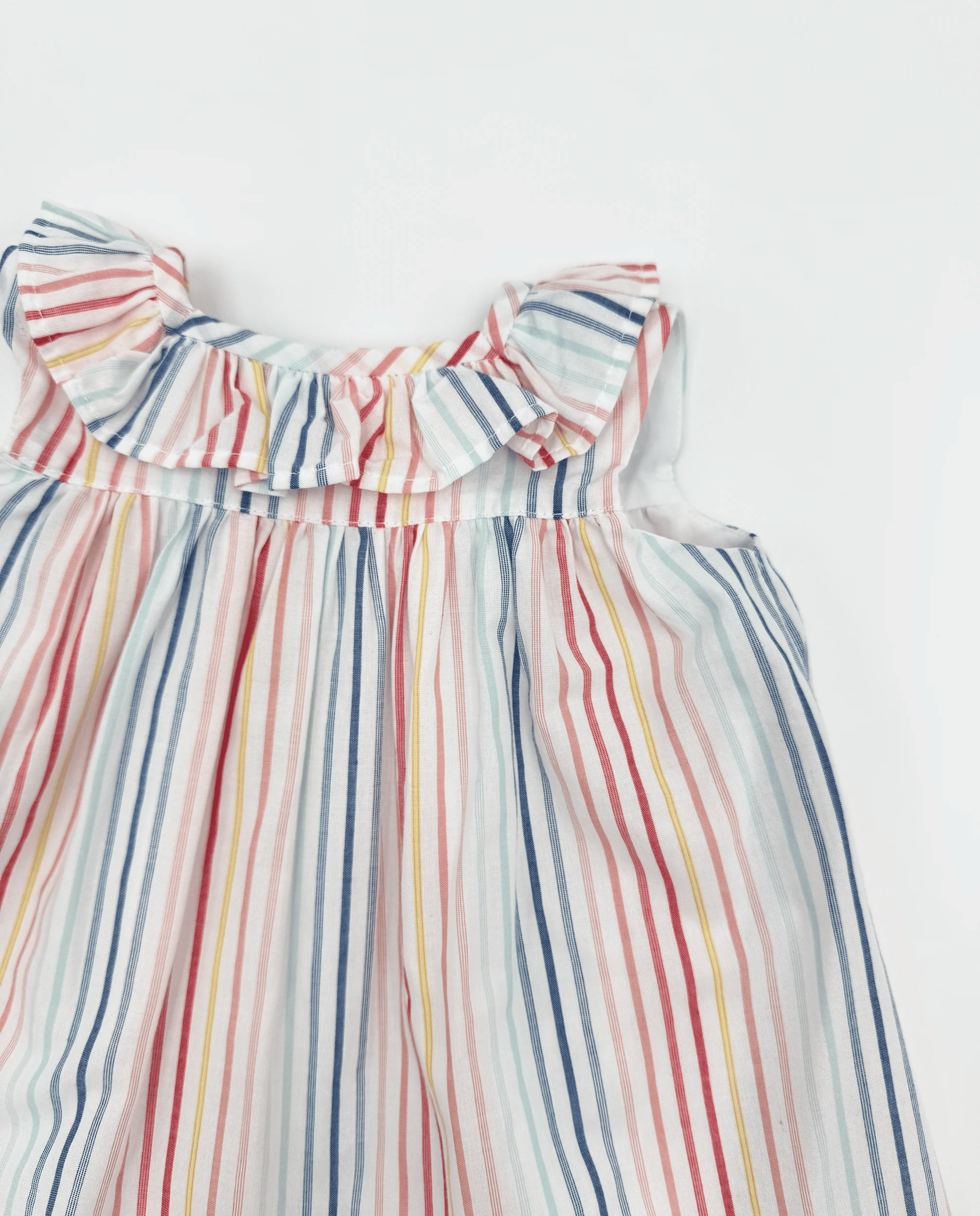 Conjunto vestido y braguita de rayas bebé niña