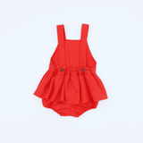 Braguita peto lino coral bebé niña