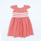 Vestido detalles salmón niña