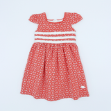 Vestido detalles salmón niña