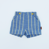 Bermudas rayas amarillo y azul niño