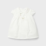 Vestido lino blanco recién nacida