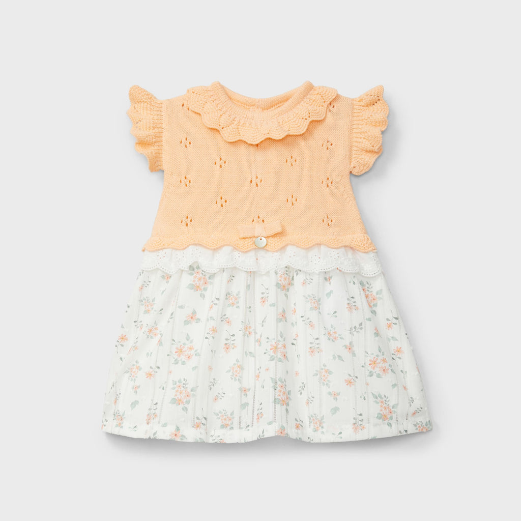 Vestido tricot con diseño floral recién nacida | Dr. Kid by Charanga