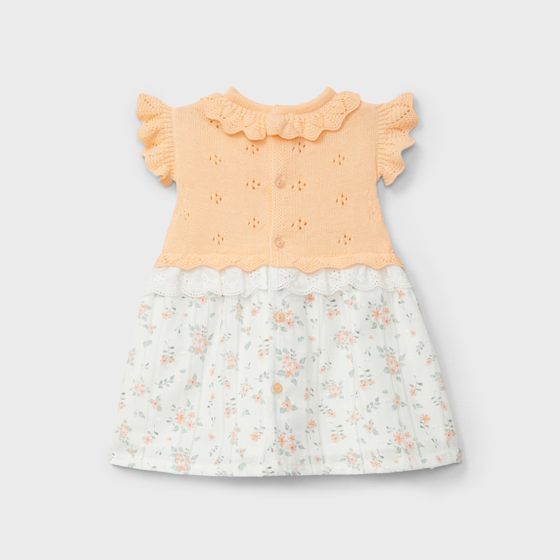 Vestido tricot con diseño floral recién nacida | Dr. Kid by Charanga