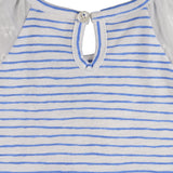 Camiseta de bebé a rayas azules y blancas