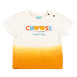 Camiseta de bebé color crudo