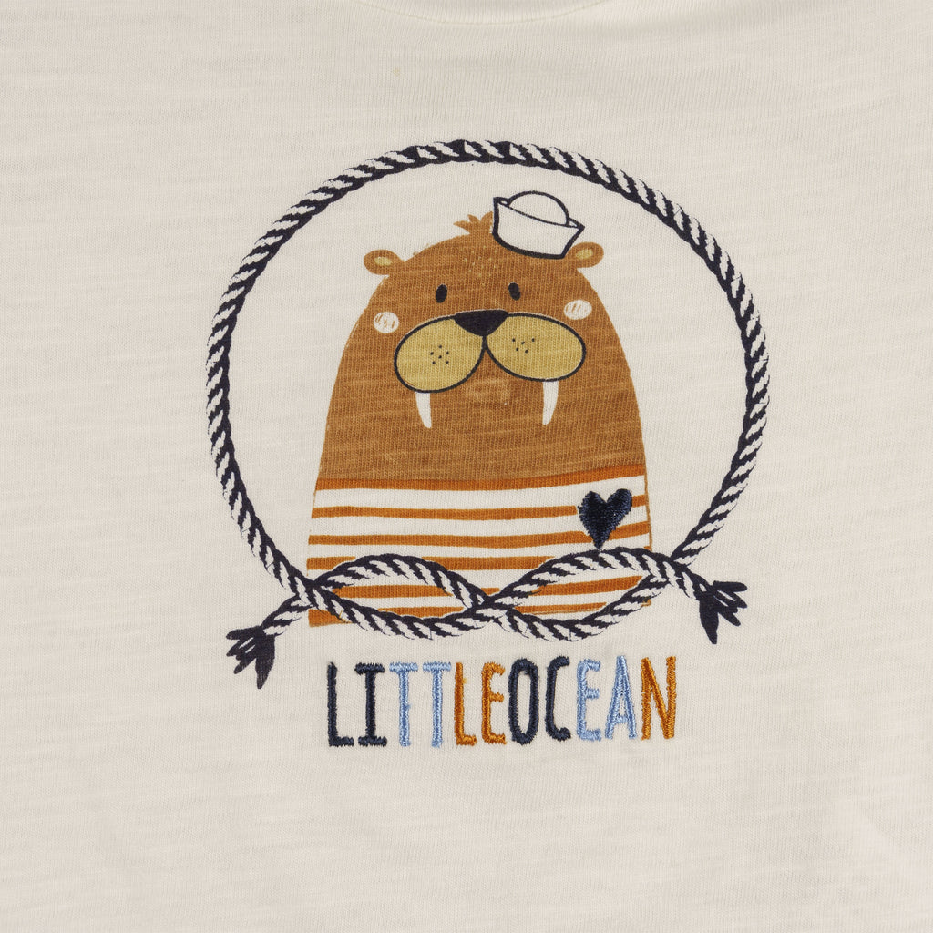 Camiseta de bebé color crudo VERANO/Outlet