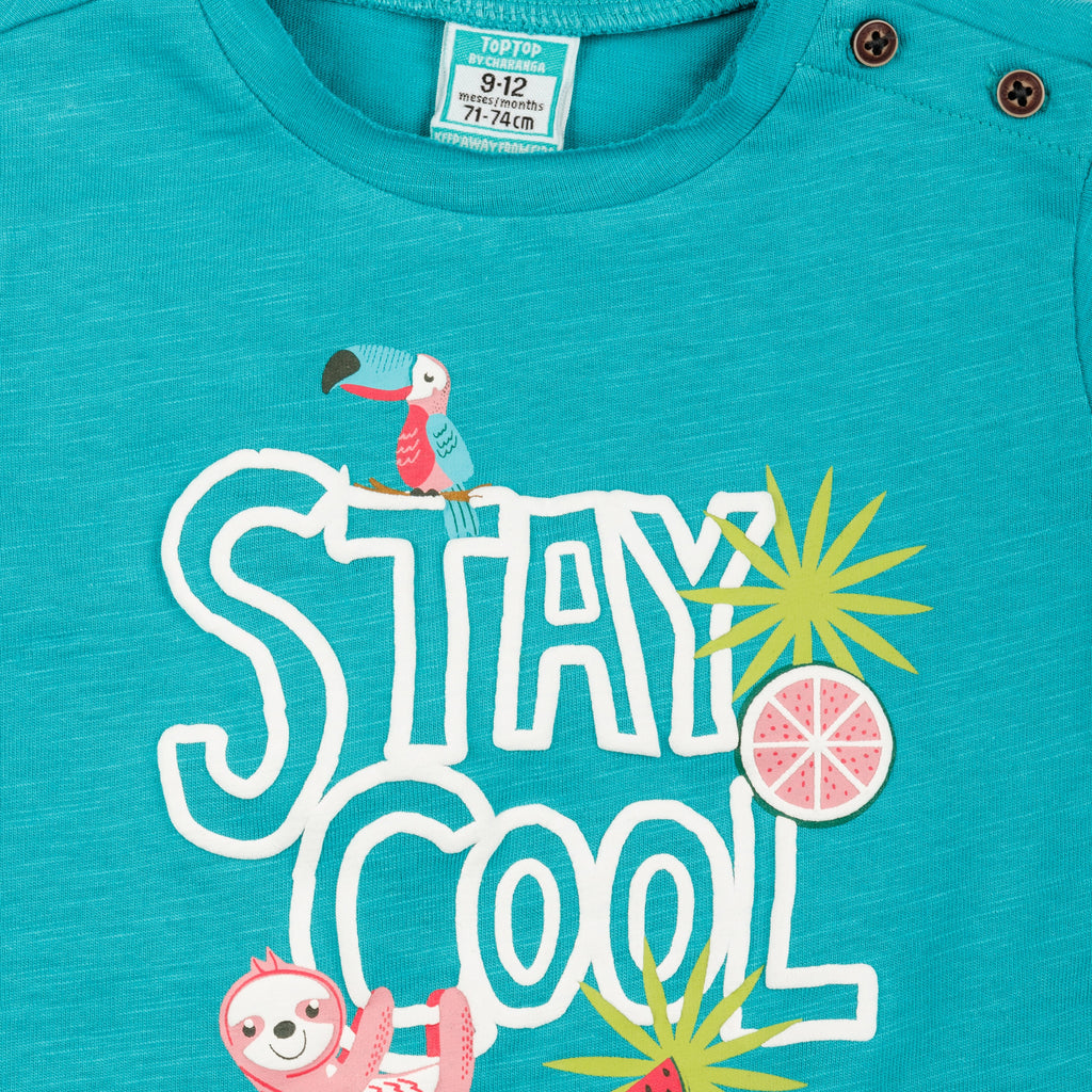 Camiseta de bebé turquesa VERANO/Outlet