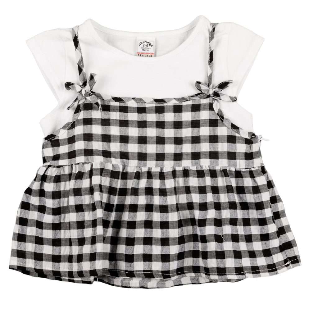 Camiseta de niña cuadro VERANO/Outlet