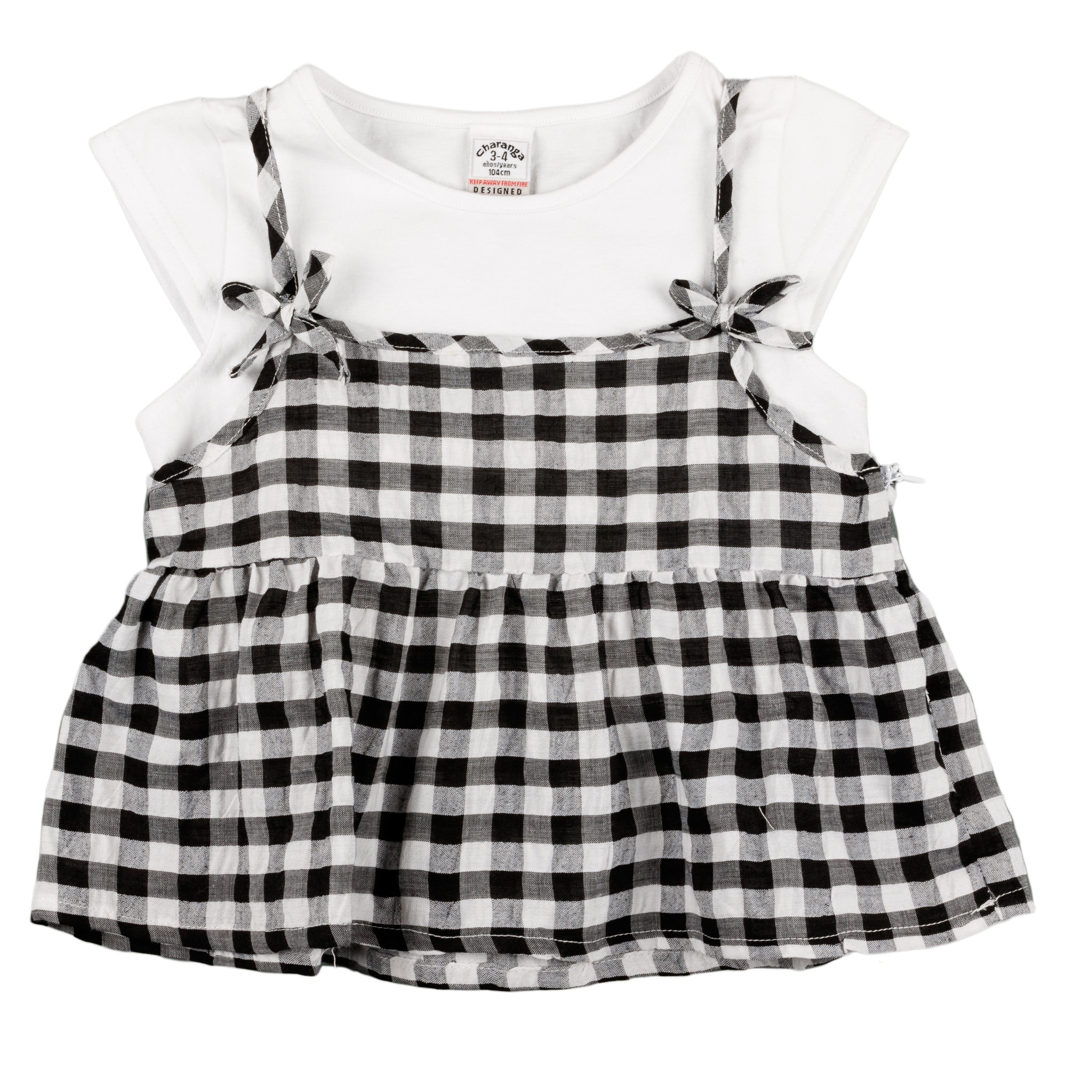 Camiseta de niña cuadro VERANO/Outlet