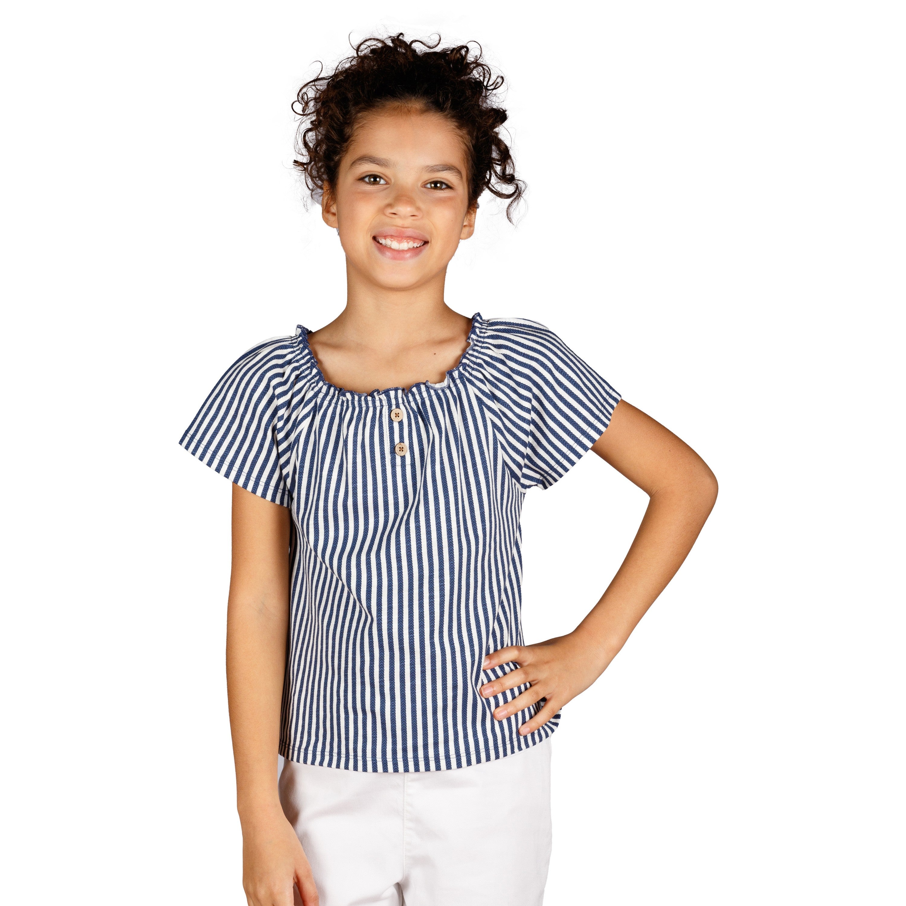 Camiseta de niña listado VERANO/Outlet