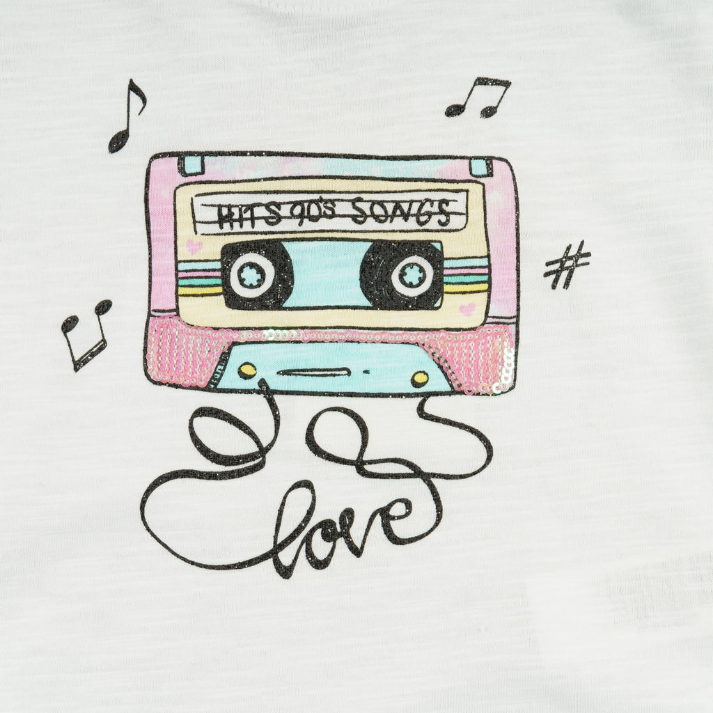 Camiseta de niña blanco VERANO/Outlet