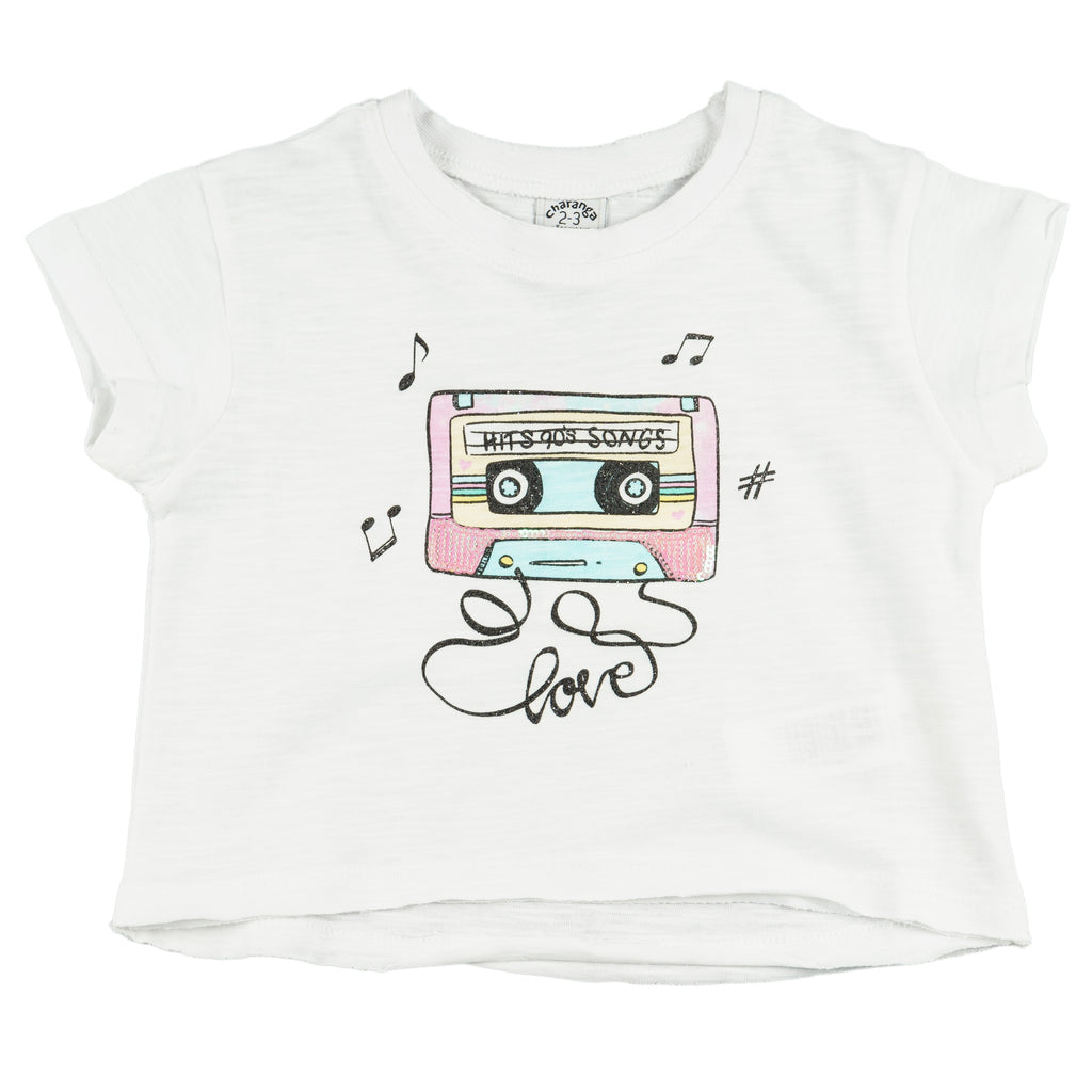 Camiseta de niña blanco VERANO/Outlet