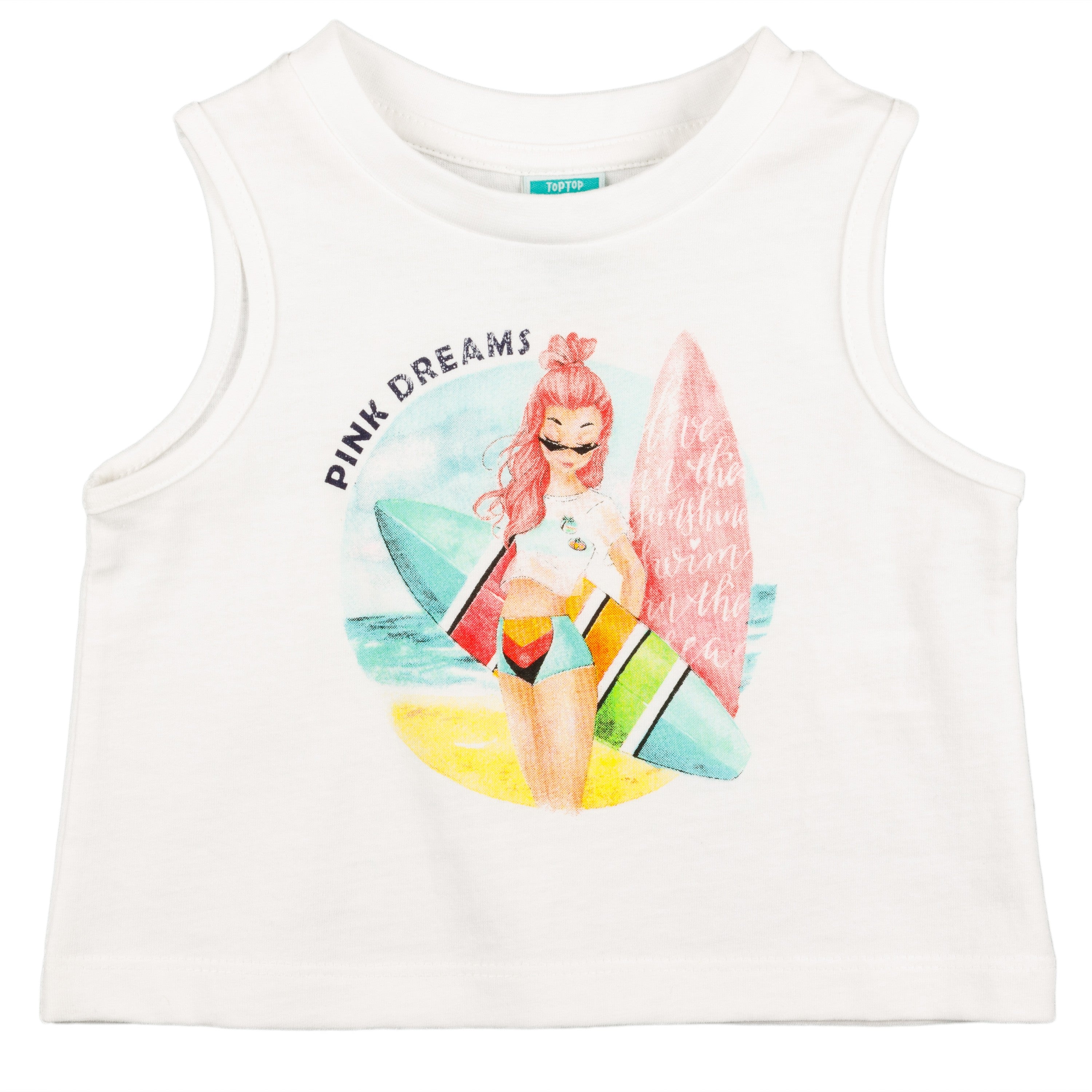 Camiseta de niña blanca de tirantes VERANO/Outlet