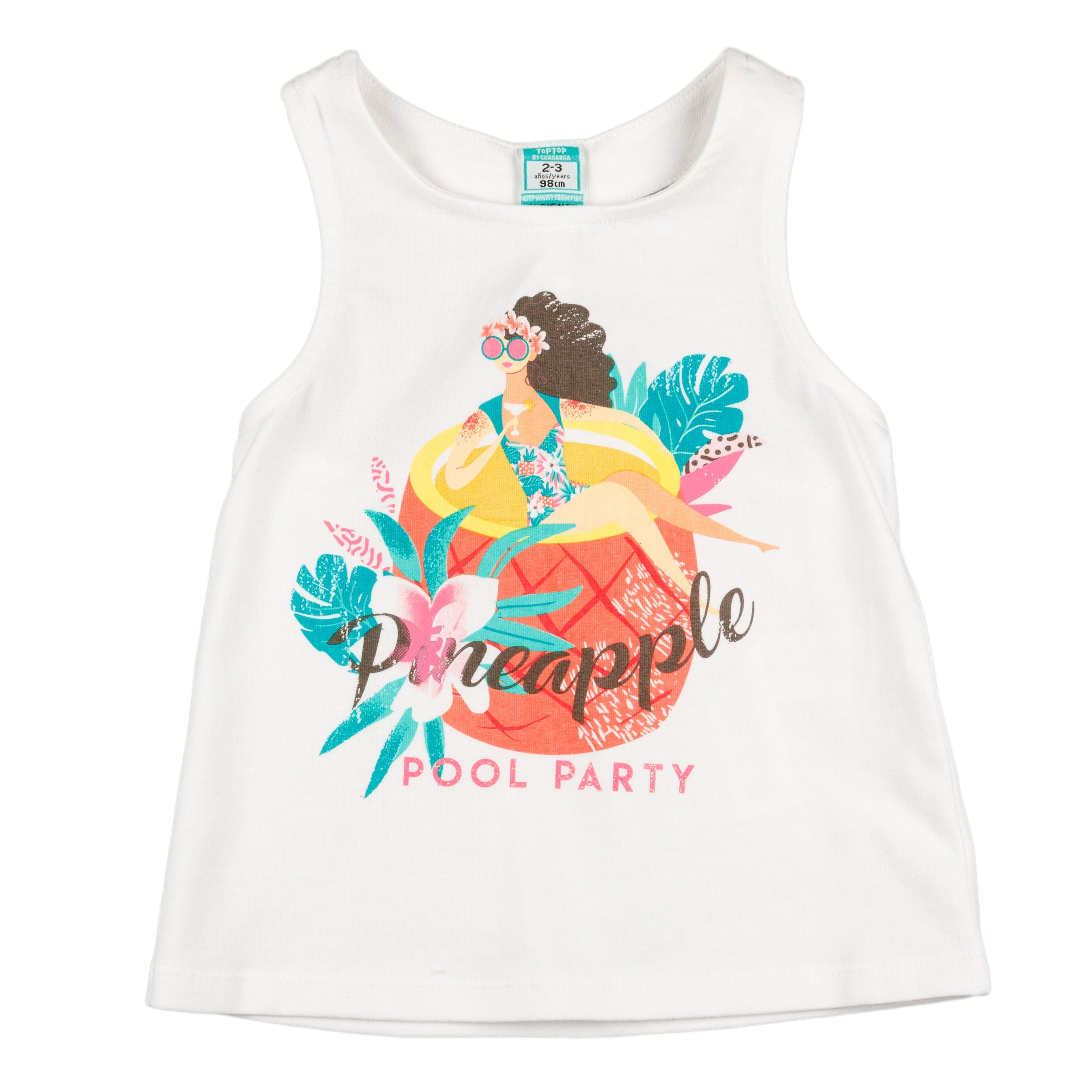 Camiseta de niña blanco VERANO/Outlet