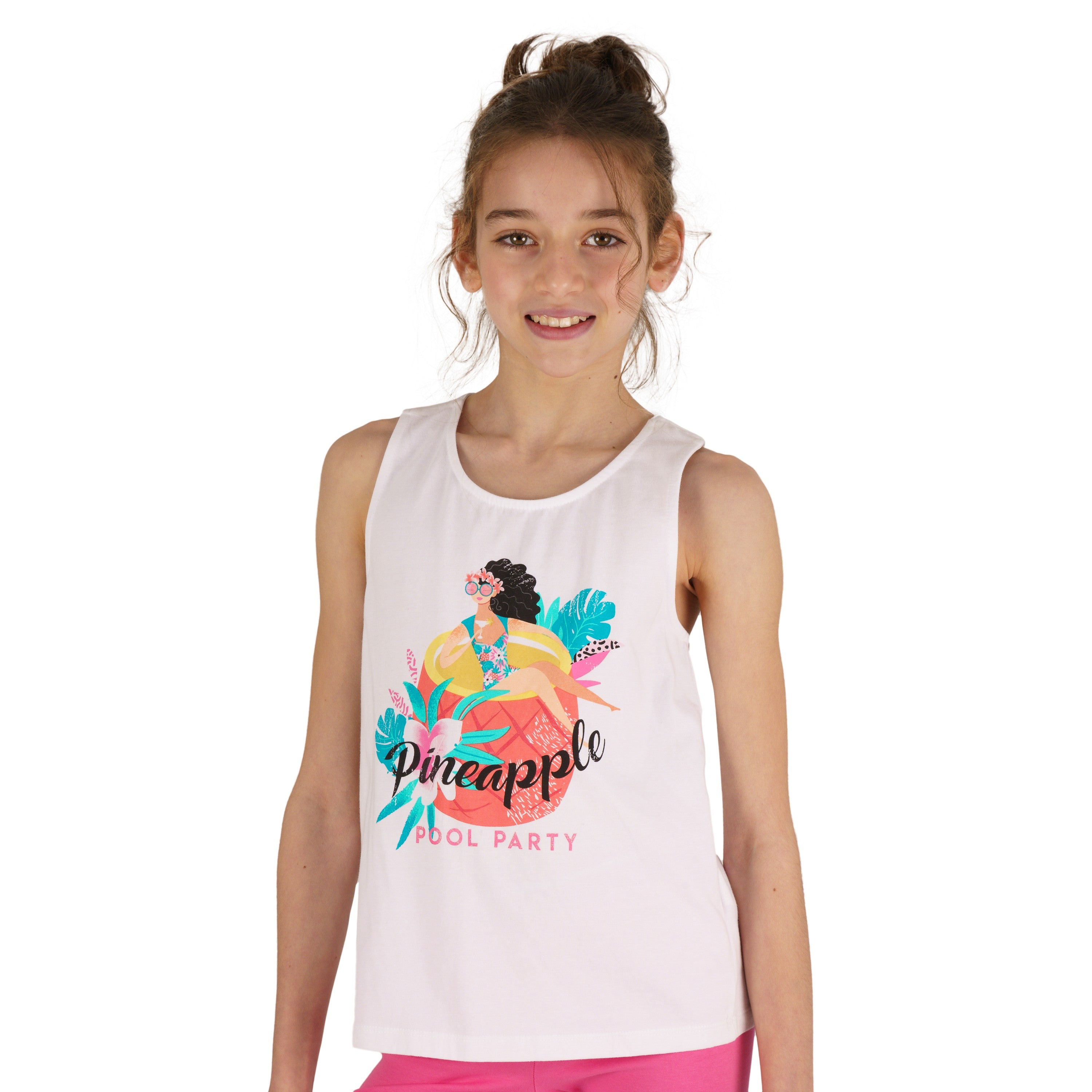 Camiseta de niña blanco VERANO/Outlet