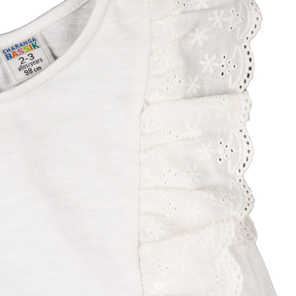 Camiseta de niña blanco VERANO/Outlet