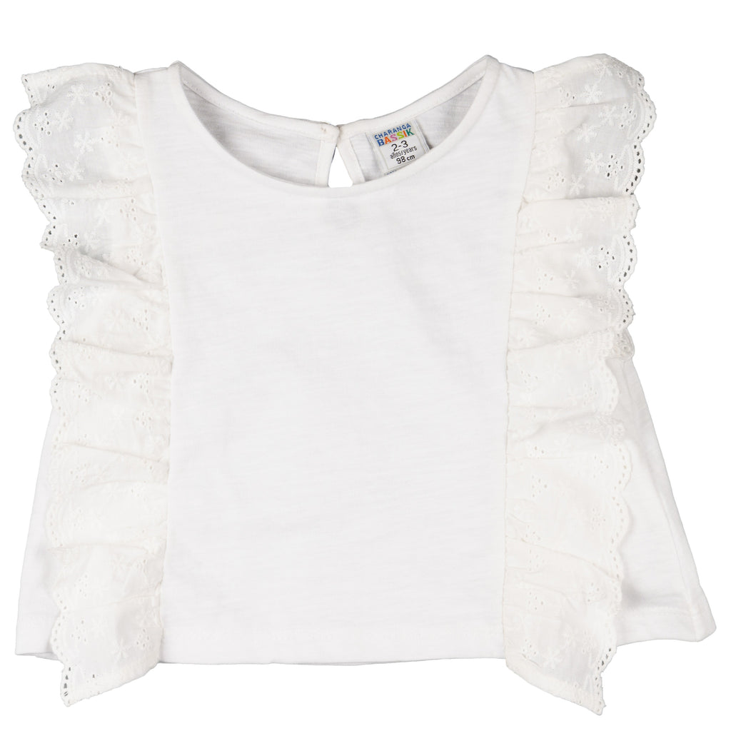 Camiseta de niña blanco VERANO/Outlet