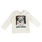 Camiseta de niño color crudo Space Outlet