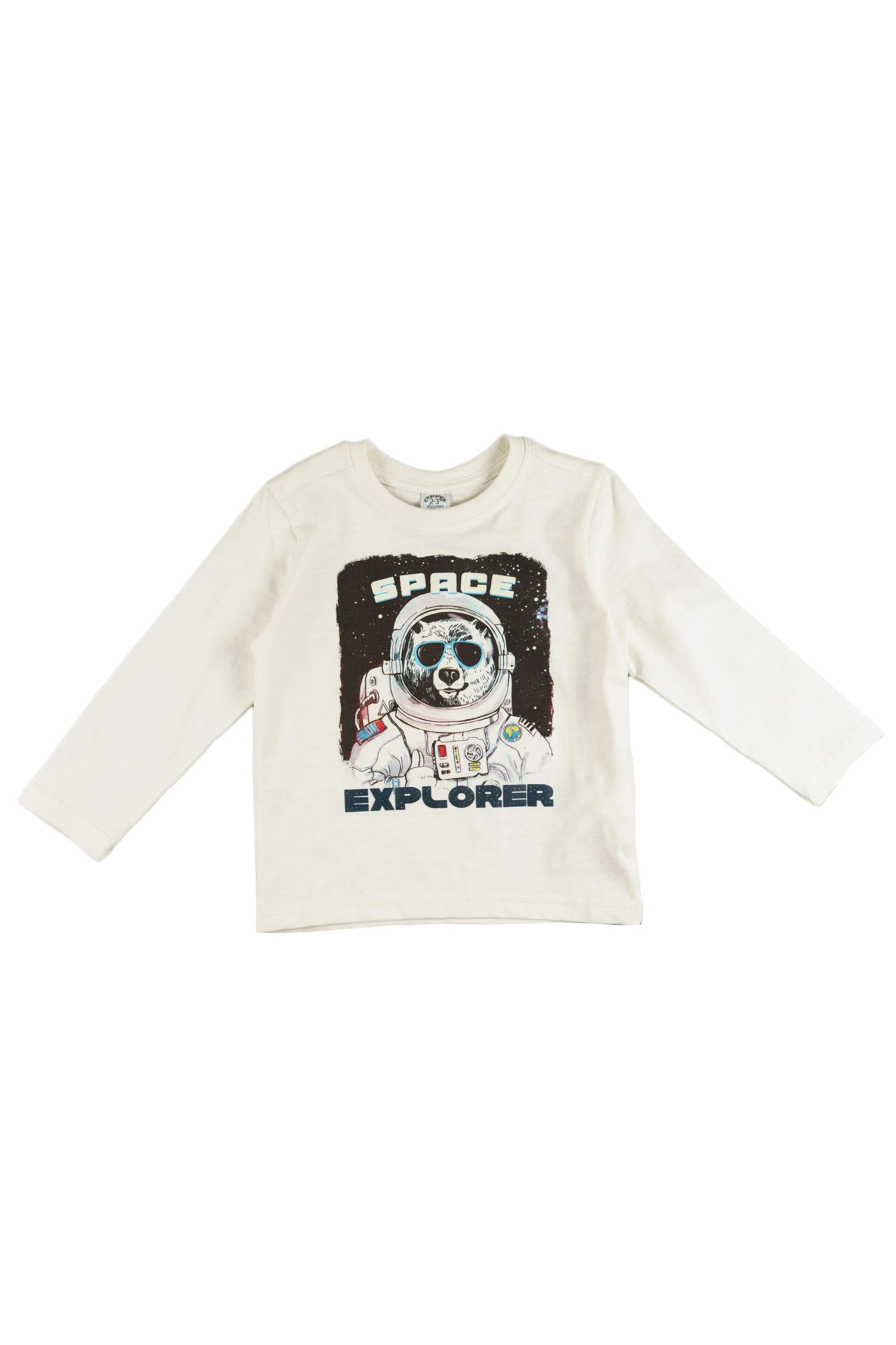 Camiseta de niño color crudo Space Outlet