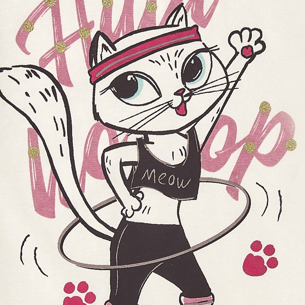 Camiseta de niña color crudo Outlet