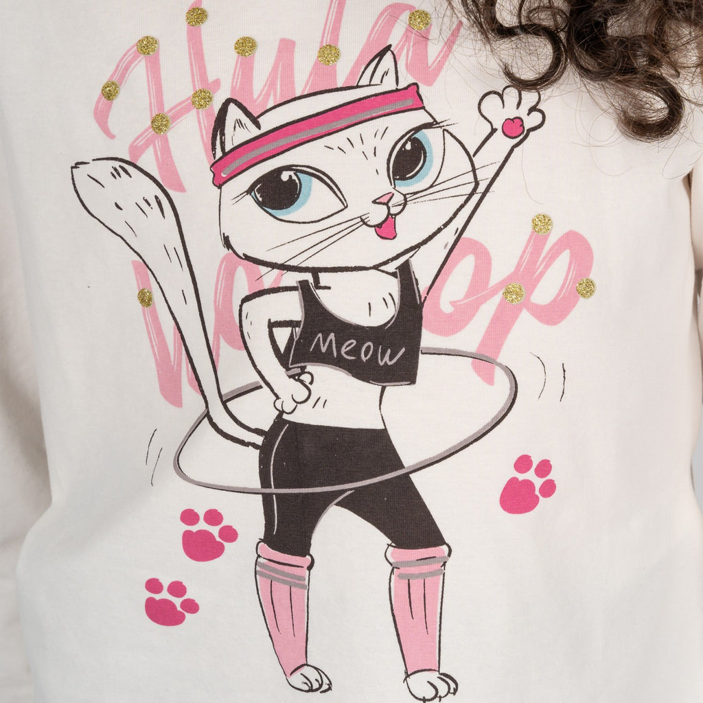 Camiseta de niña color crudo Outlet