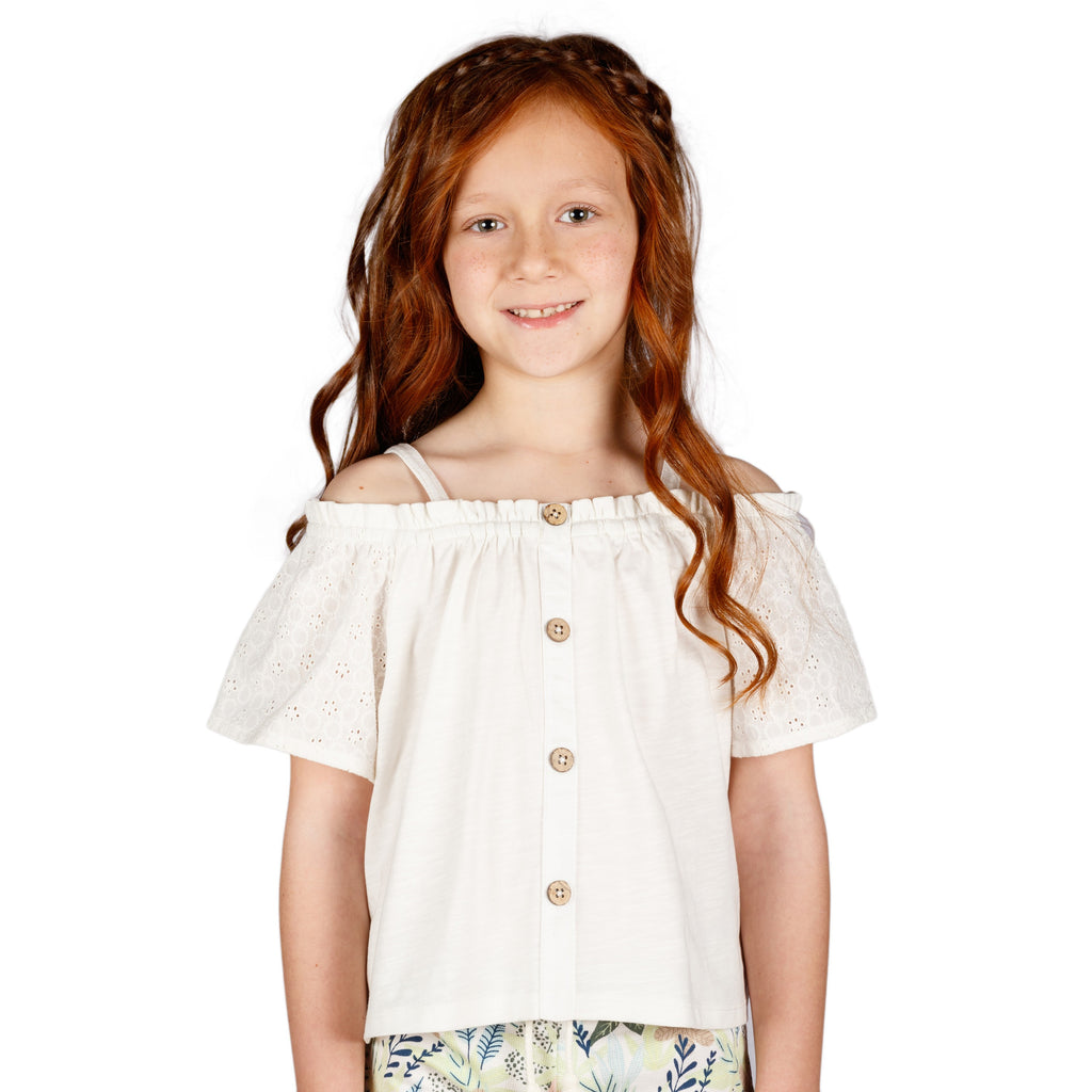 Camiseta de niña crudo VERANO/Outlet