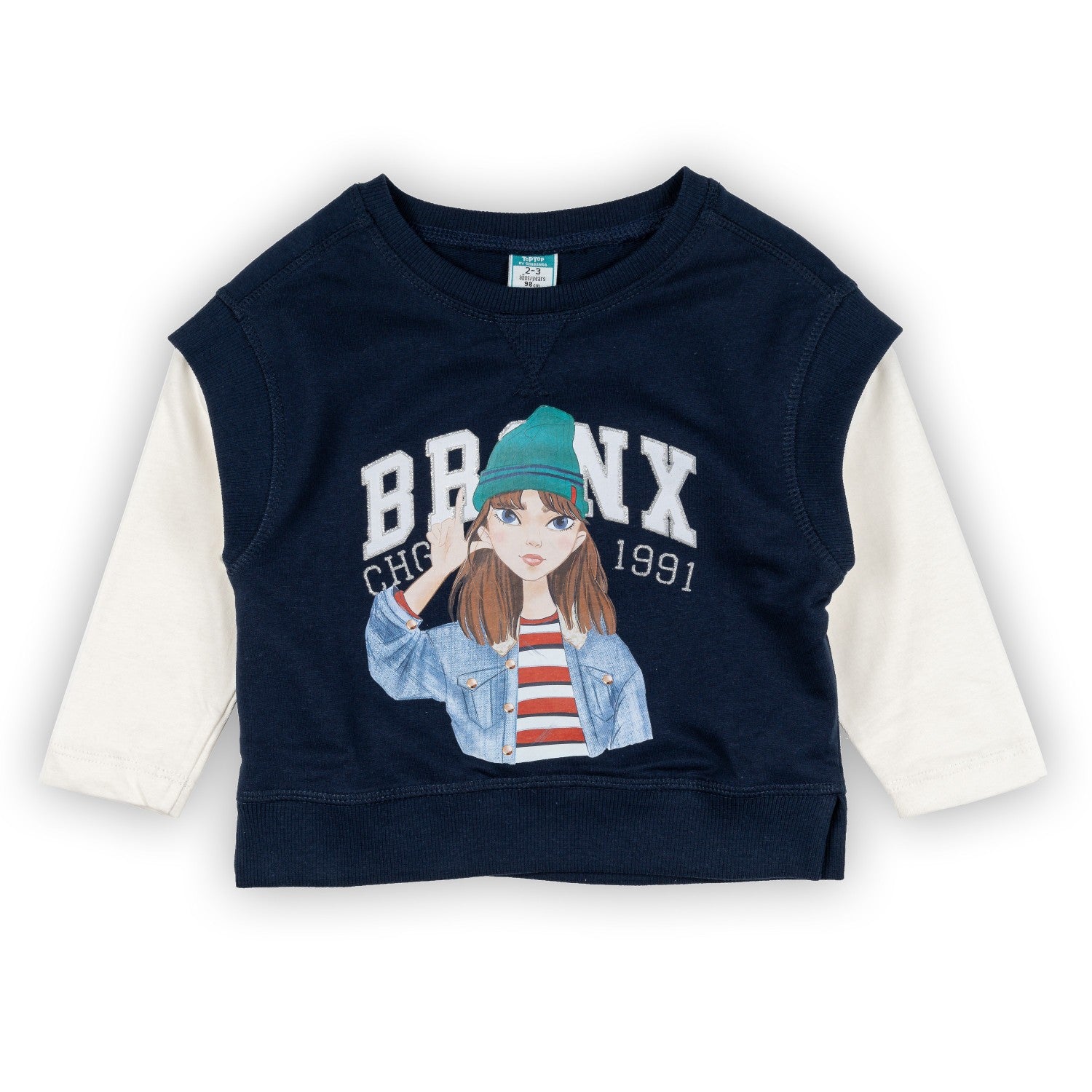 Camiseta de niña color marino Outlet