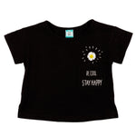 Camiseta de niña color negro VERANO/Outlet