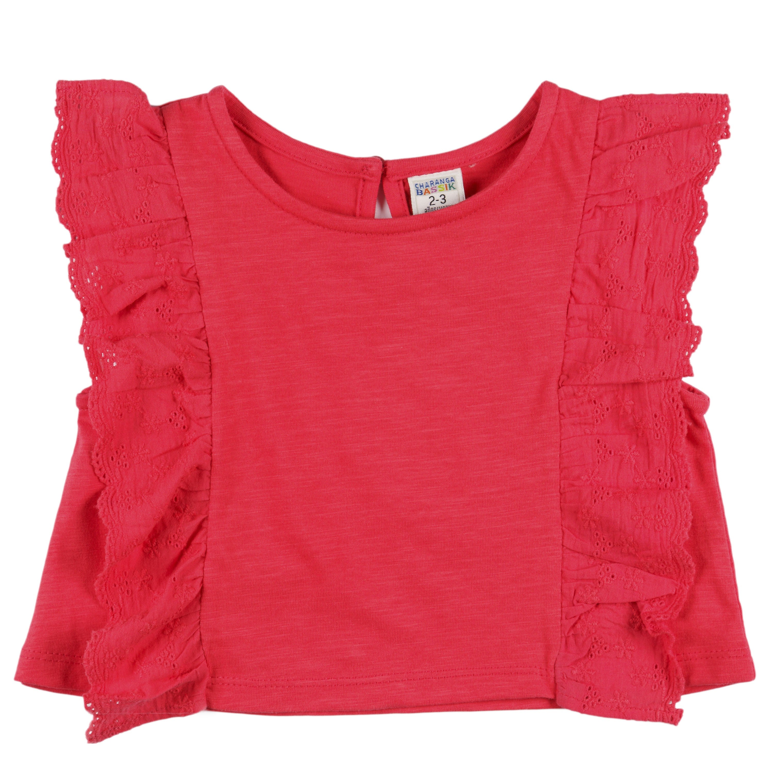 Camiseta de niña color rojo VERANO/Outlet