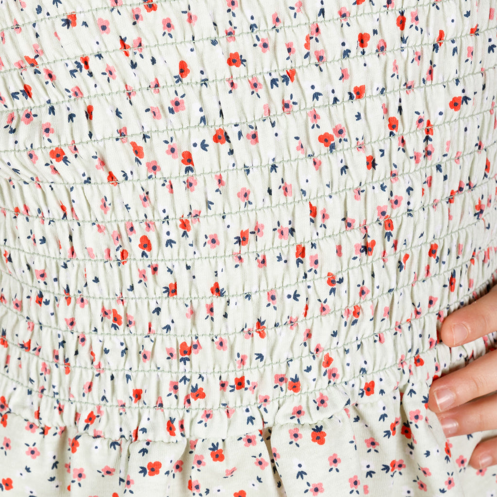 Camiseta de niña estampado de flores rojas VERANO/Outlet