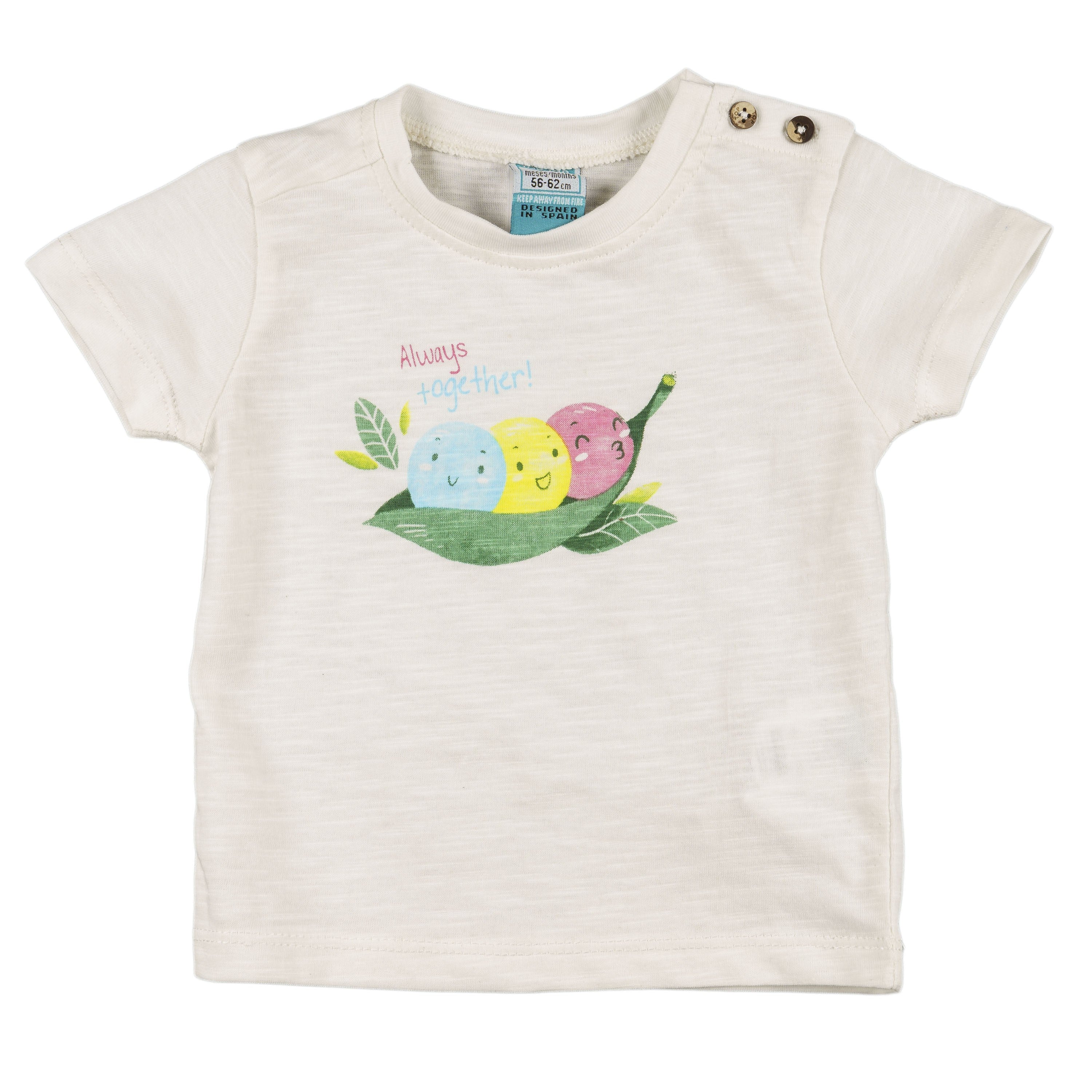 Camiseta de recién nacido en color crudo VERANO/Outlet