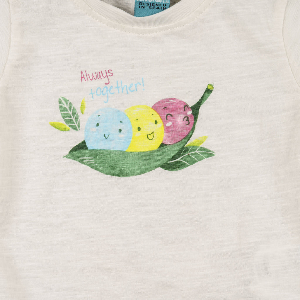Camiseta de recién nacido en color crudo VERANO/Outlet
