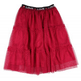 Girl's red skirt