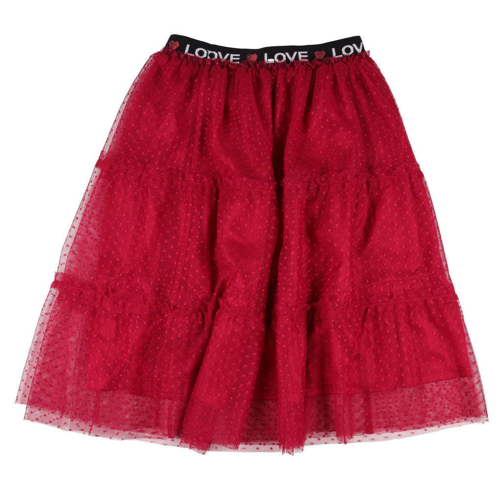 Falda de niña color rojo Outlet