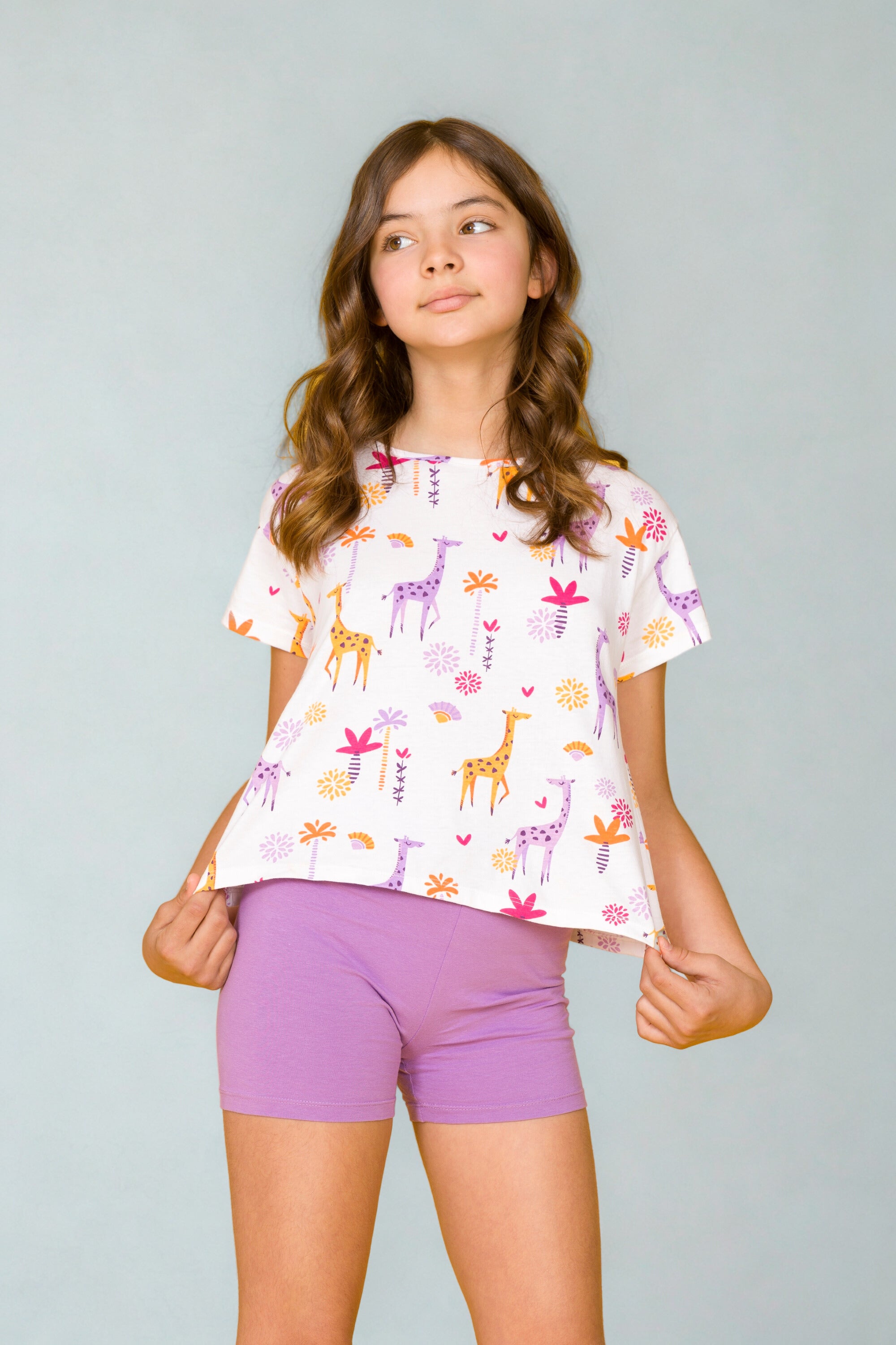 Short de niña morado