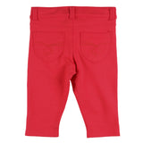 Pantalón de felpa de niña rojo