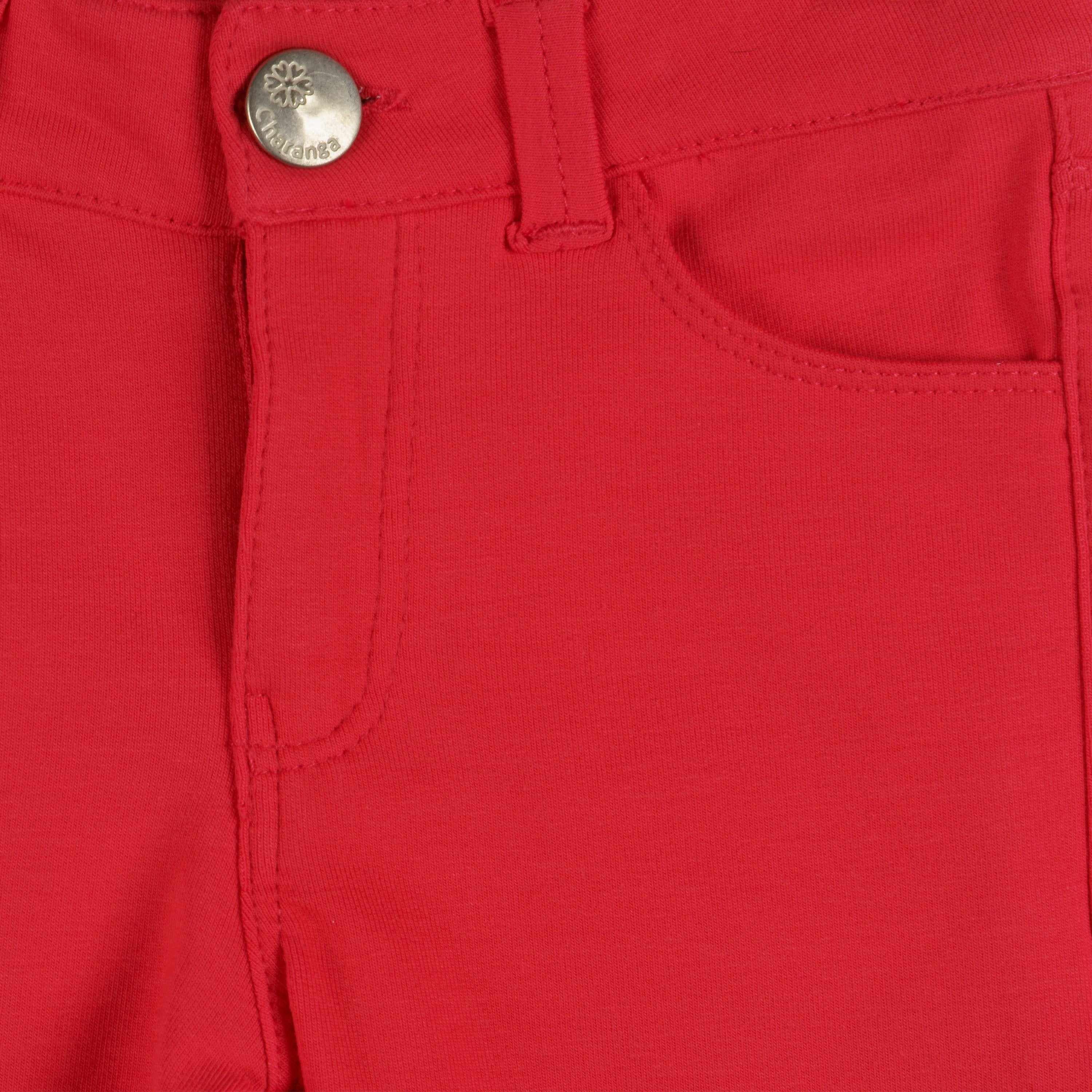 Pantalón de felpa de niña rojo VERANO/Outlet