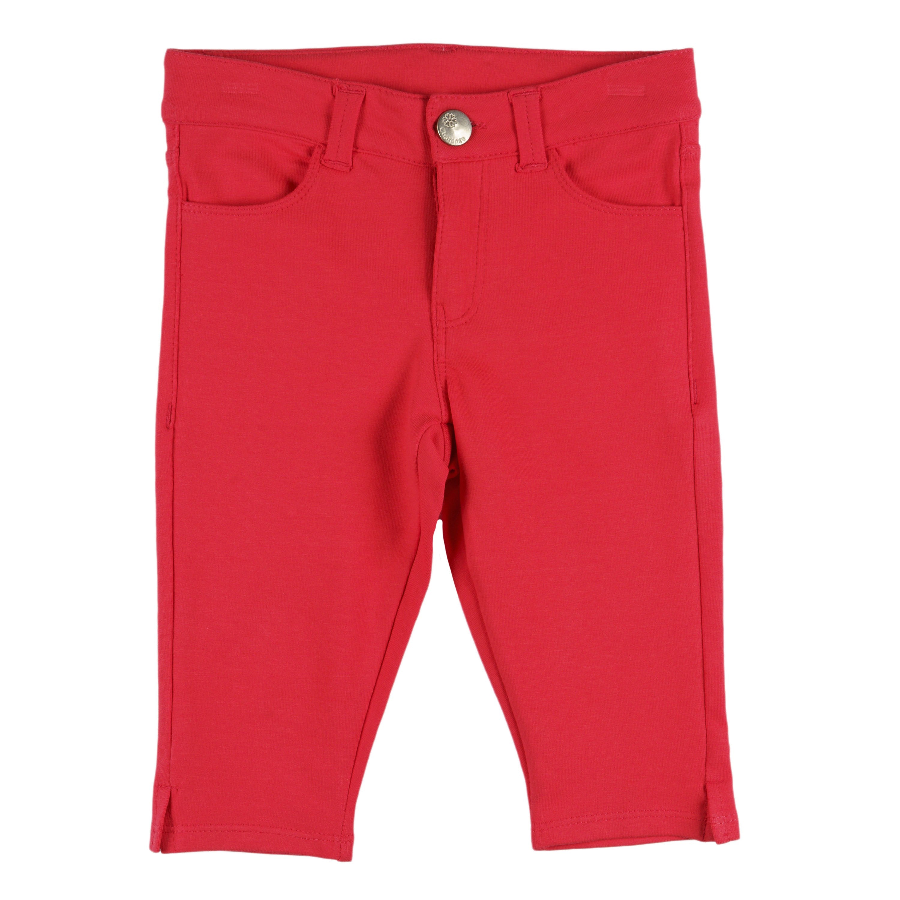 Pantalón de felpa de niña rojo VERANO/Outlet