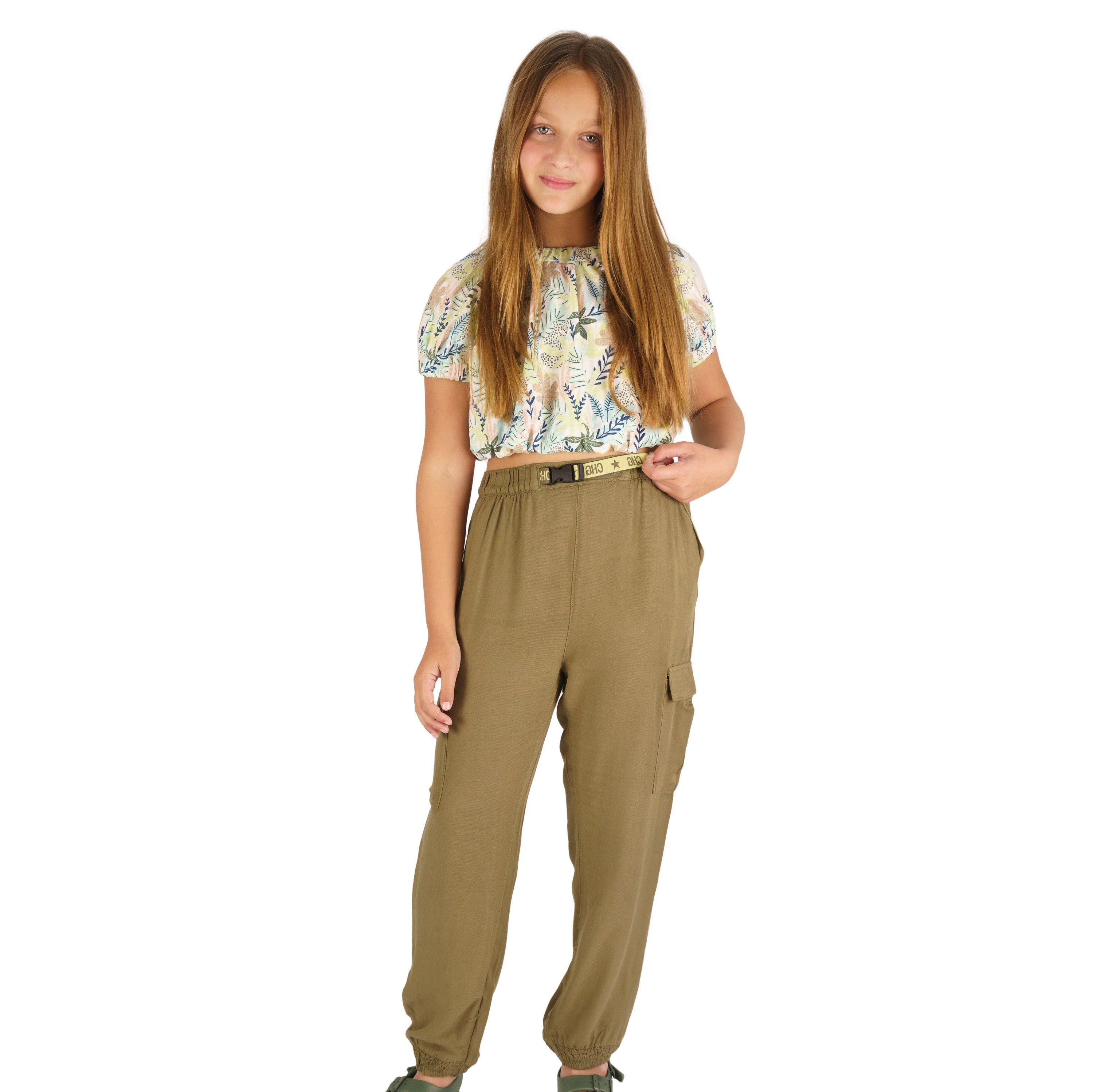 Pantalón de niña kaki VERANO/Outlet