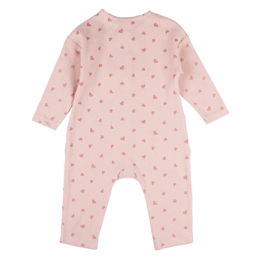 Pelele de bebé color estampado de corazones Outlet